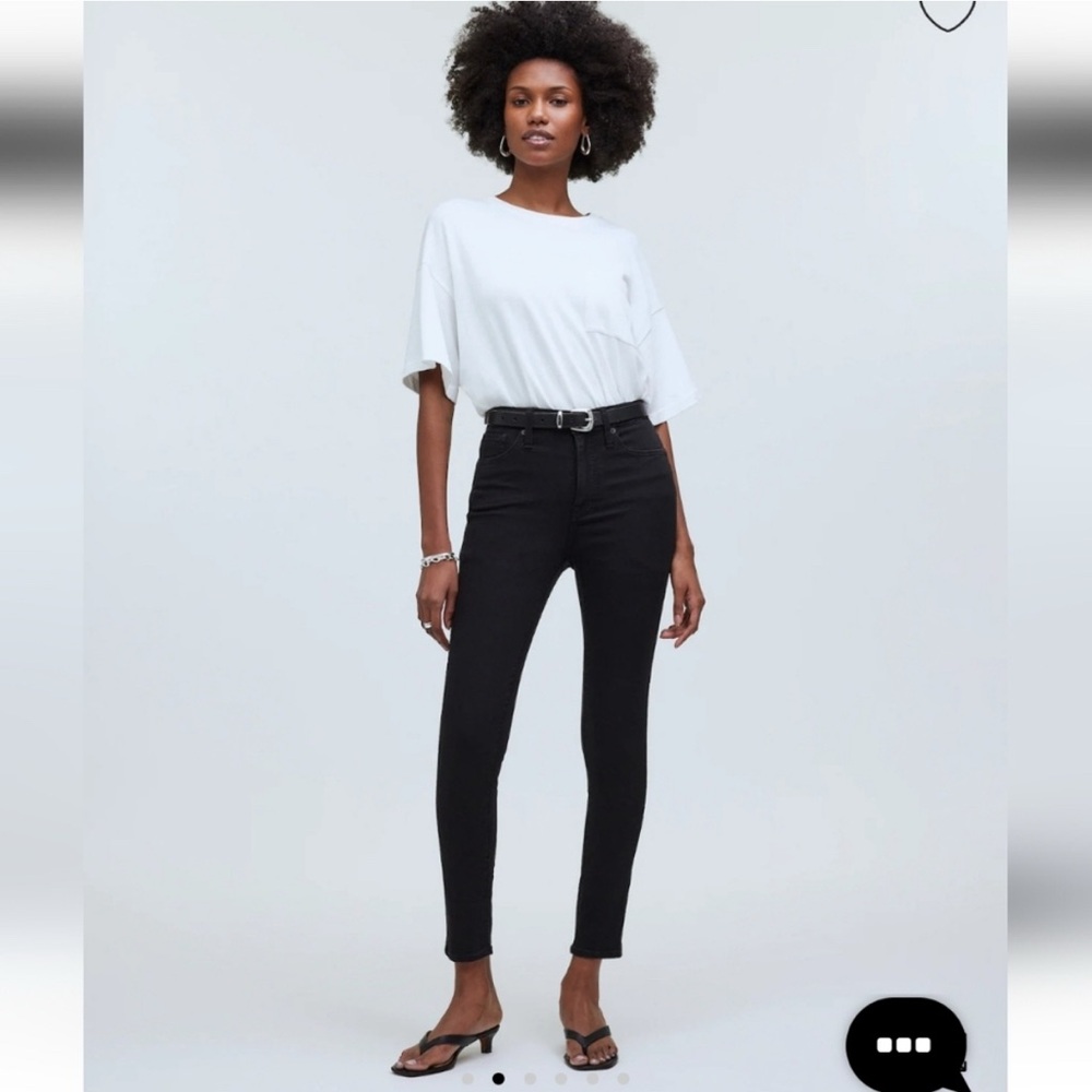 Madewell Size 29 Black Denim 10" High Rise Skinny Jeans